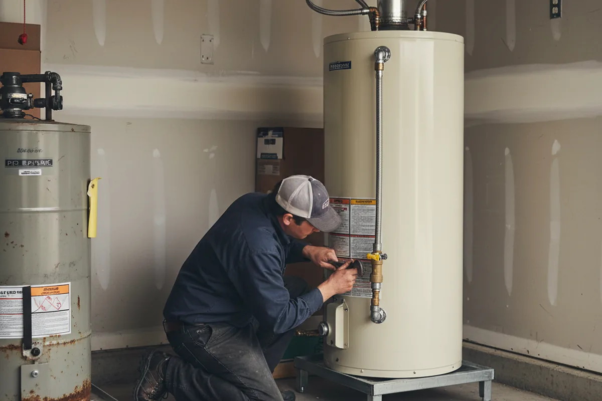 Water heater and shutoff valve replacement in Mount Saint Joseph