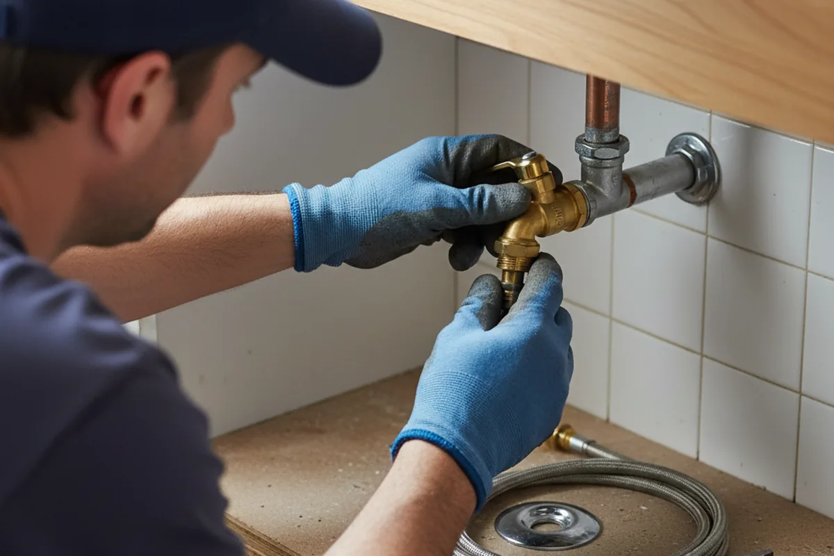 Shutoff valve and fitting work during Emergency Plumbing in Mount Saint Joseph